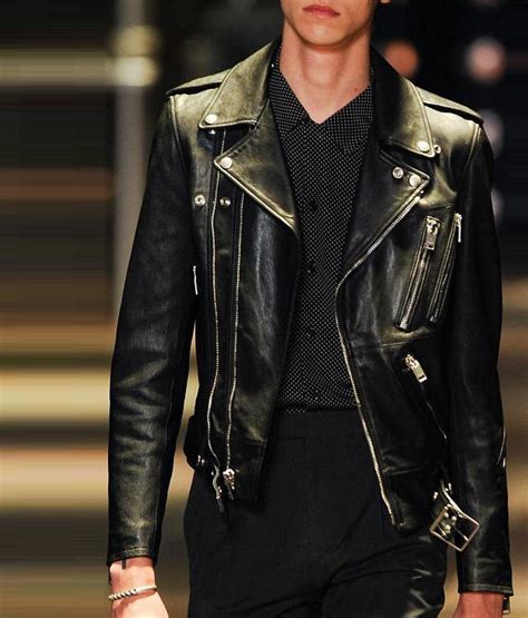 ysl men's coats|saint laurent leather jacket men.